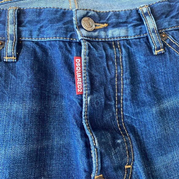 DSquared2 X Octobers Very Own OVO mens blue distressed jeans sz 50 IT waist 36 - Picture 3 of 7